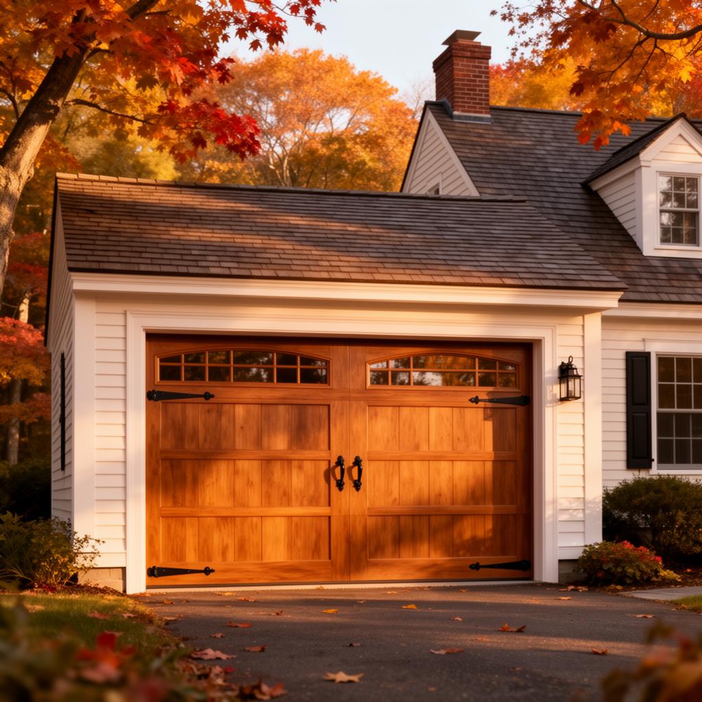 Traditional wood garage door replacement